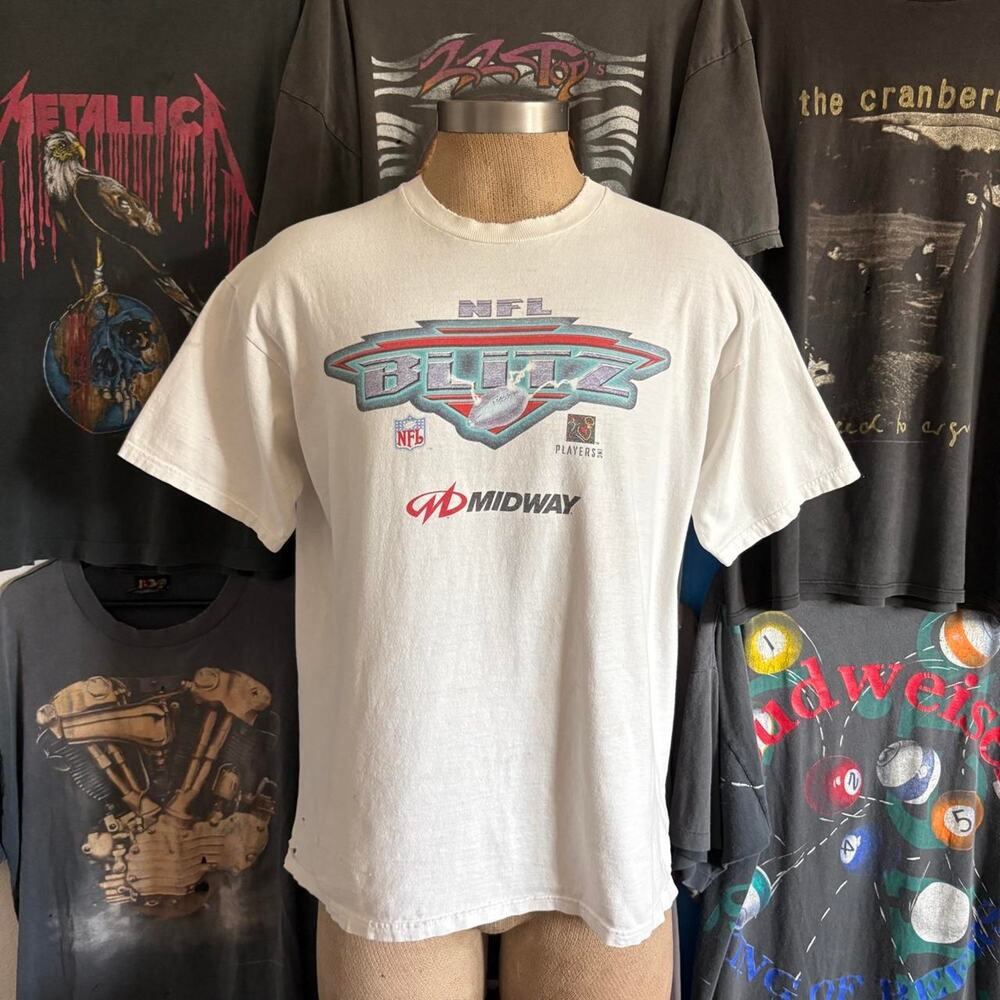 Vintage 1990s NFL Blitz Video Game Promo T-shirt